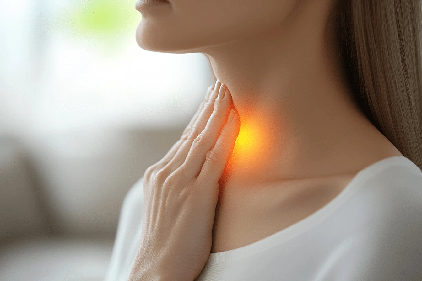 zdjęcie przedstawiające ból na wysokości przełyku u kobiety